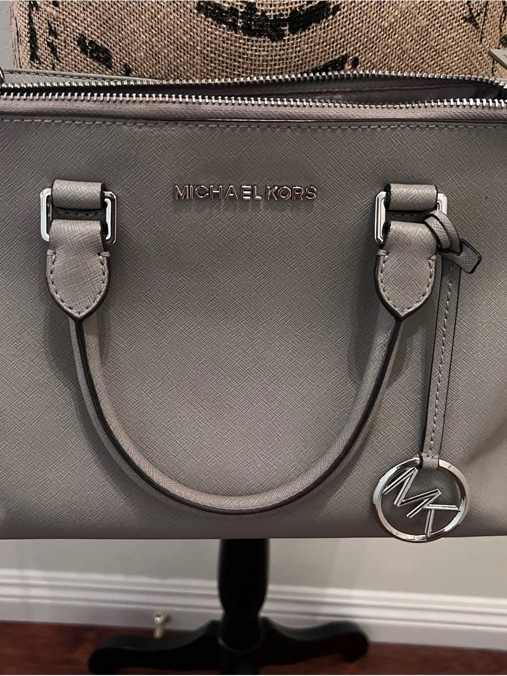 Michael Kors Taupe Saffiano Leather Satchel